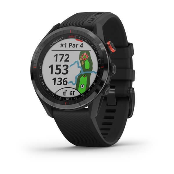 Garmin Approach S62 Premium Gps Golf Watch Black bezel and silicone band/ watch only