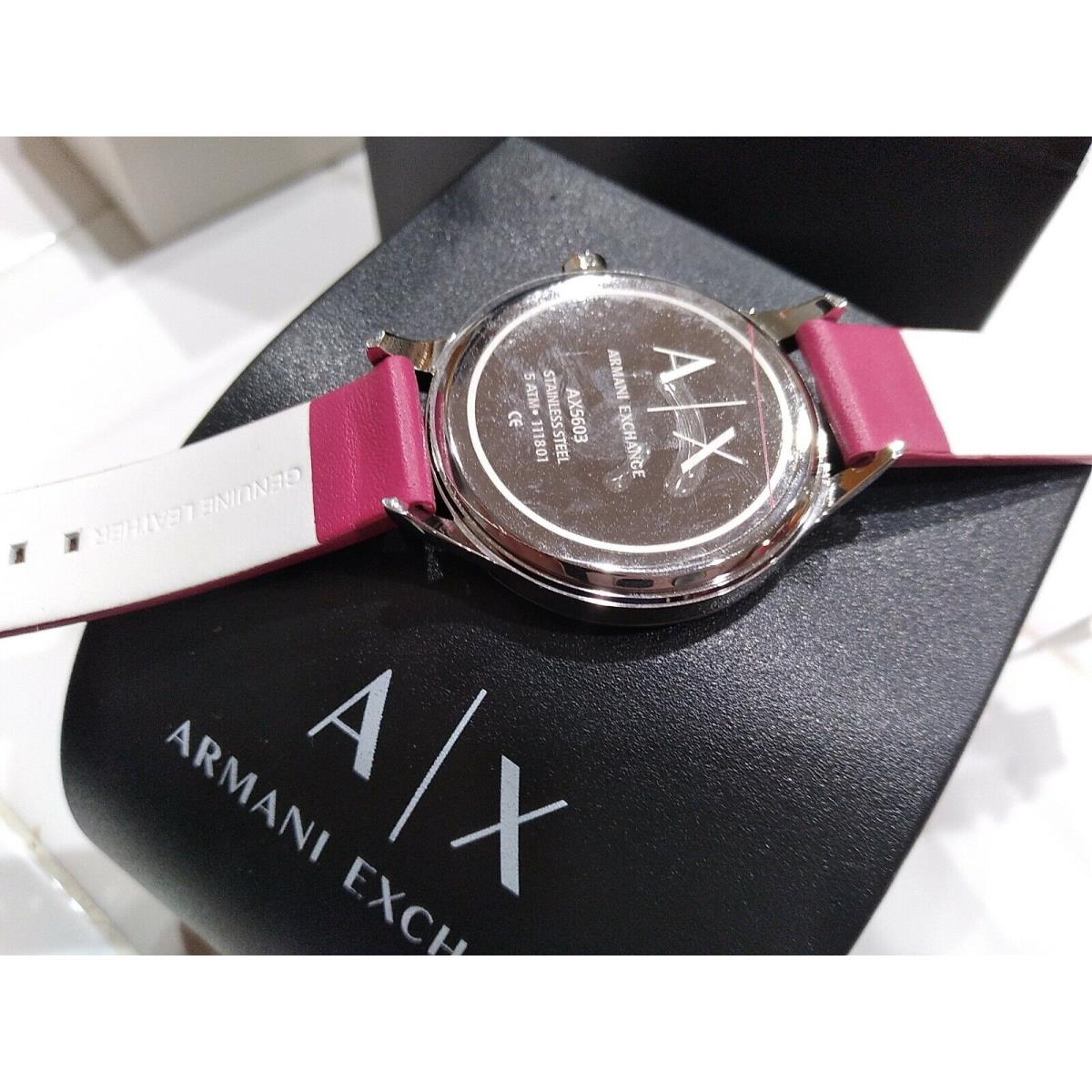 Armani Exchange Minimalist Raspberry Leather Women`s AX5603