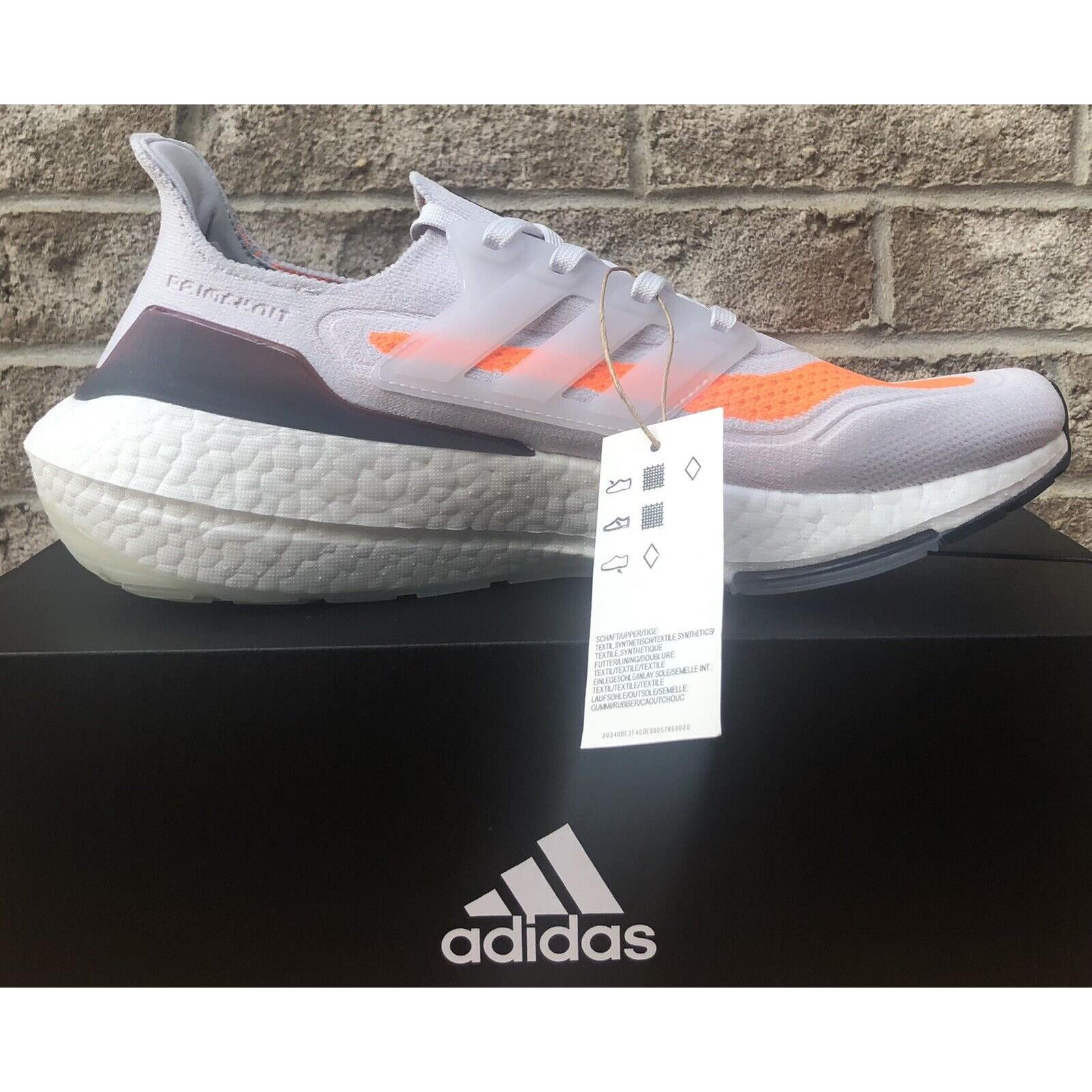 gray and orange adidas shoes
