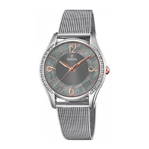 Festina Silver Stainless Steel Case and Milanese Strap Women`s Watch. F20420-2