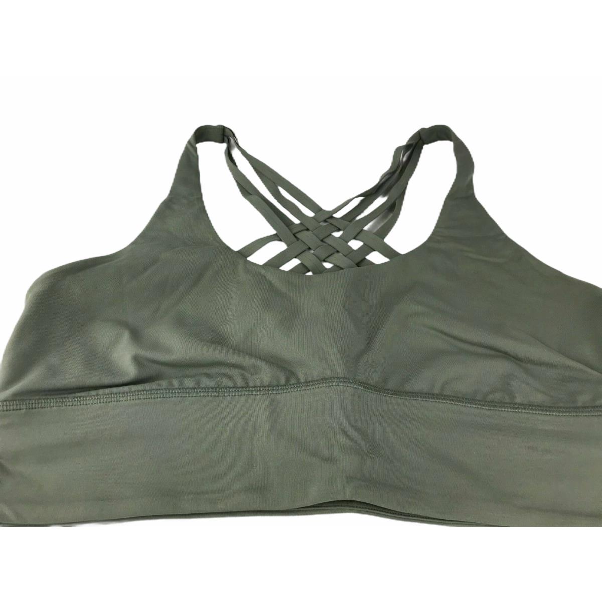 Lululemon Free to Be Moved Bra Grsg Size Women`s 12 Large. Olive Green