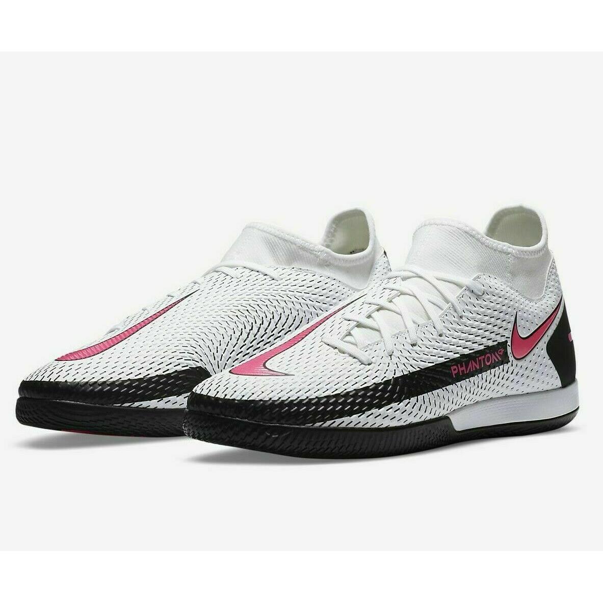 Nike Phantom GT Academy DF IC Men`s Soccer Shoes White-black-pink CW6668 160
