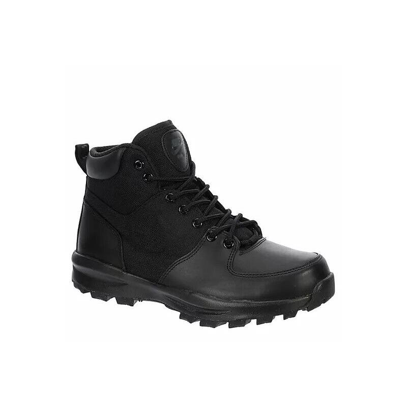 Nike Manoa Leather Boots Water Resistant Men`s Boot Multi Size Fabric/Leather in Black