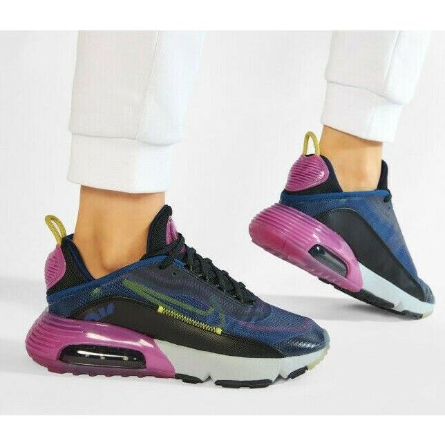 Nike Air Max 2090 CK2612-400 Navy Magenta Women`s/men`s Running Casual Shoes