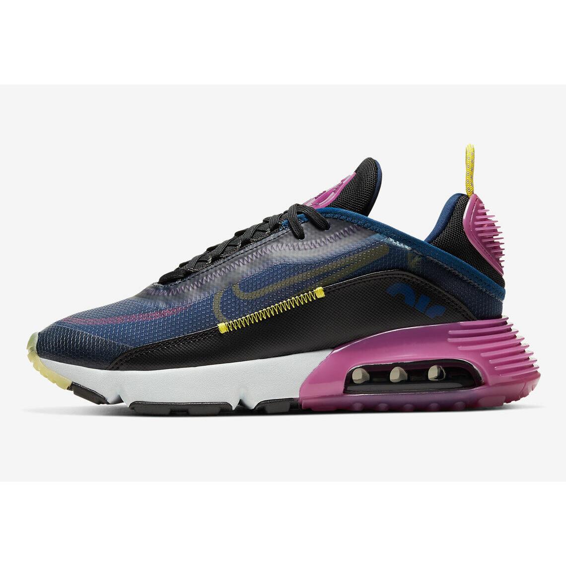 Nike shoes Air Max - Blue Void/Chrome Yellow/Black 4