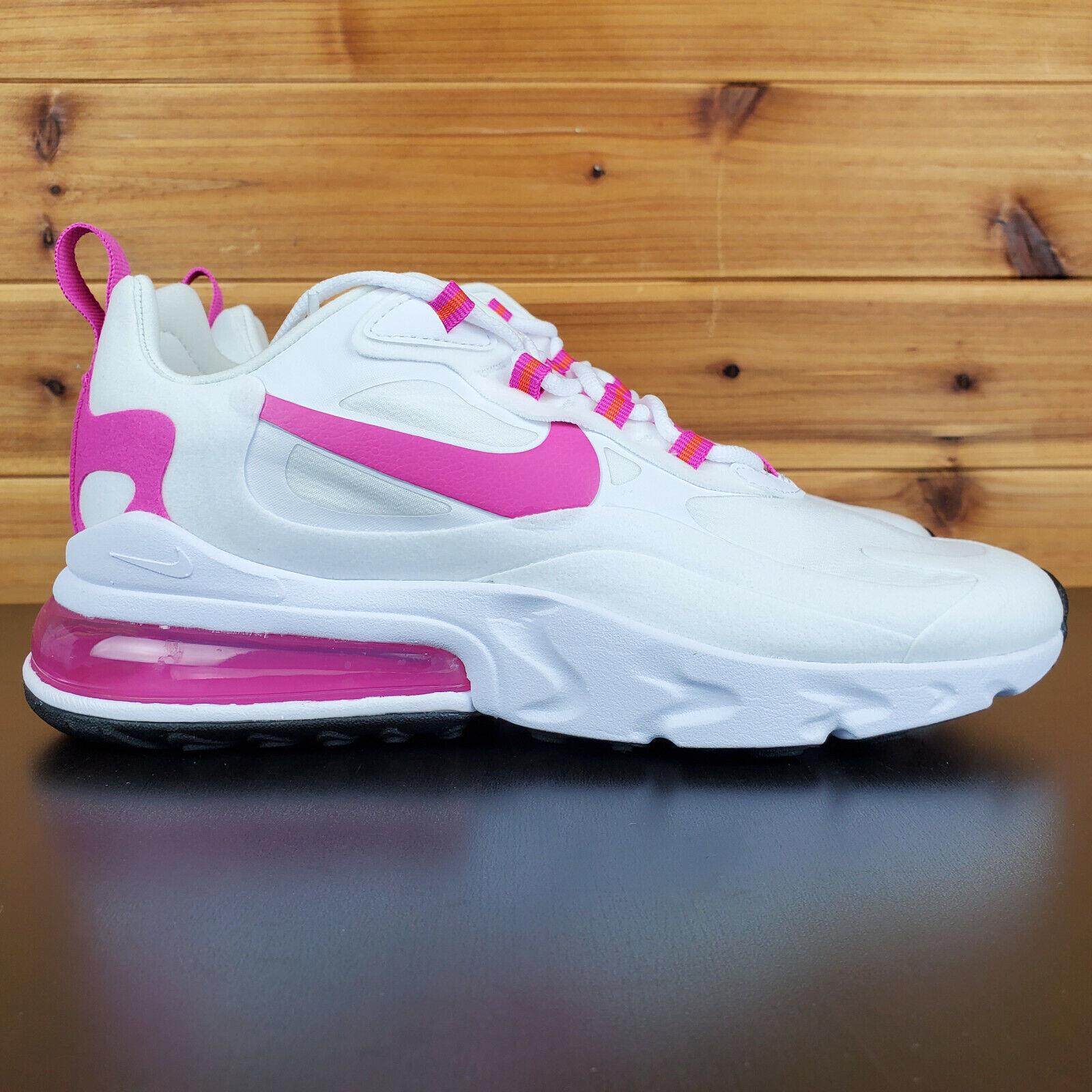 nike air max 270 react white fire pink