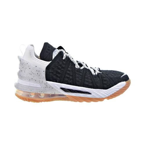 Nike Lebron Xviii GS Big Kids` Shoes Black-white-gum Med Brown CW2760-007