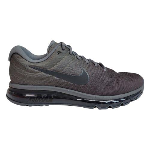 Nike Mens 11 13 Air Max 2017 Cool Grey Black Running Gym Shoes 849559-008 - Gray