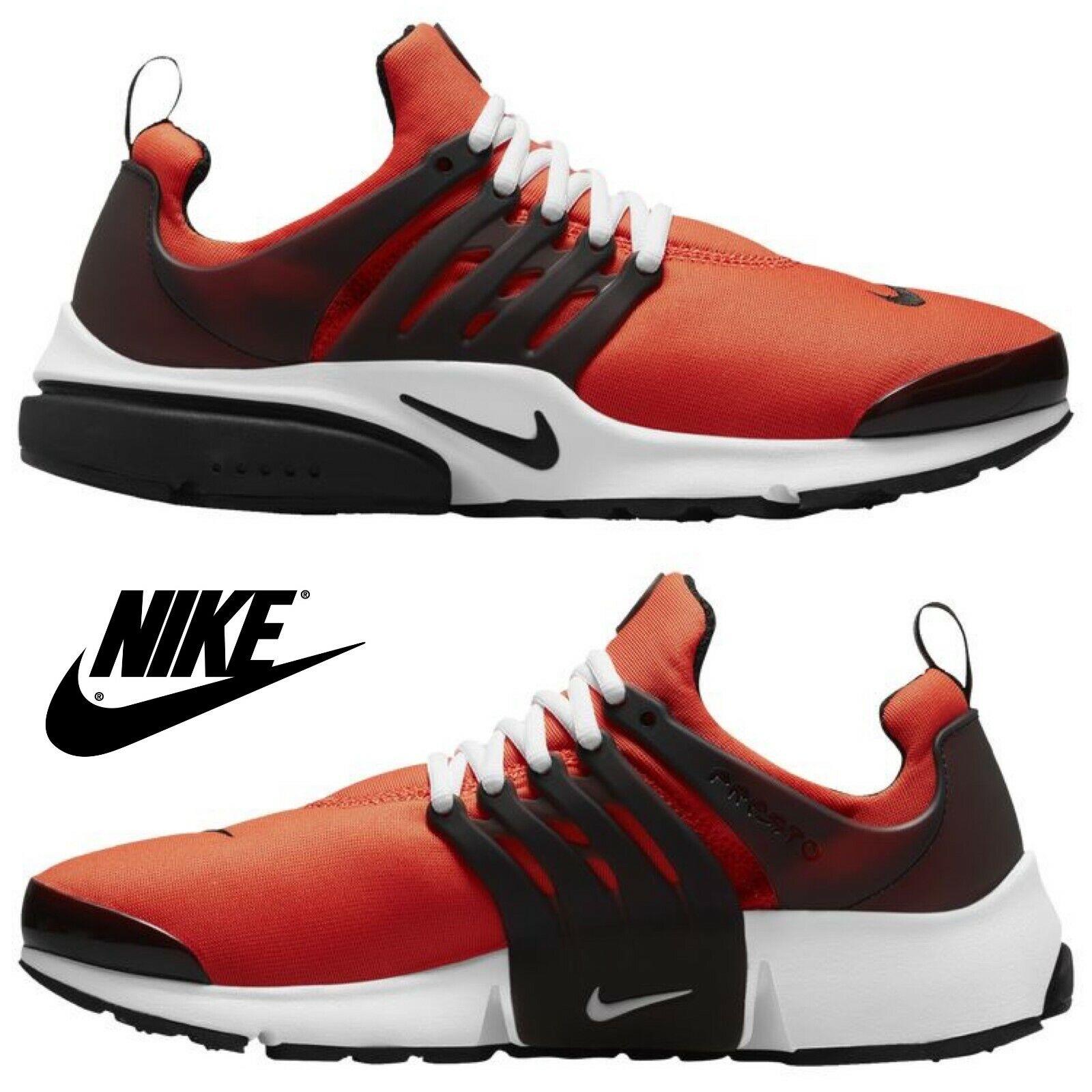 Nike Air Presto Running Sneakers Mens Athletic Comfort Casual Shoes Black Orange