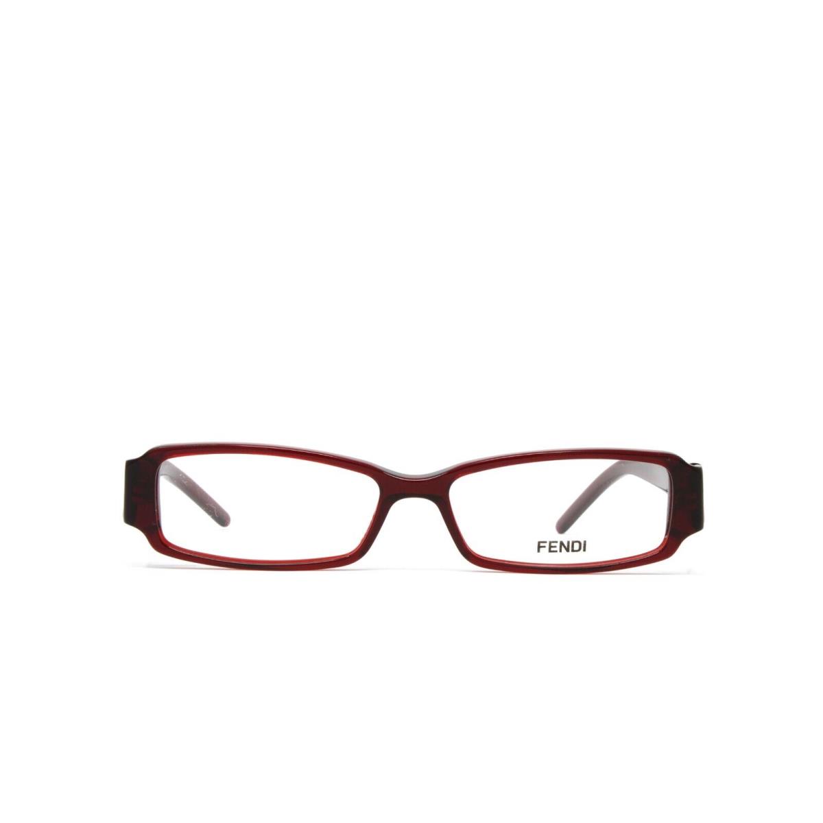 Fendi Women`s Rectangular Eyeglasses F664-618 Deep Red 51mm Demo Lens