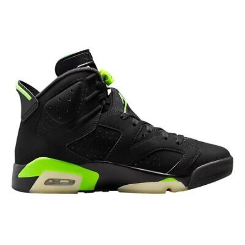 Nike Men`s Air Jordan 6 Retro Electric Green Basketball Shoes - Black/Electric Green , Black/Electric Green Manufacturer