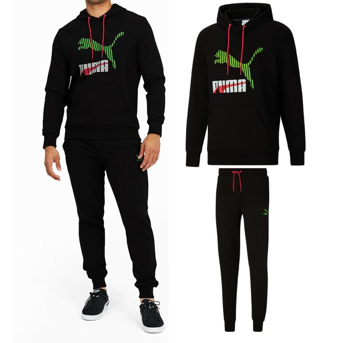 Men`s Puma Fashion Dazed Classics Logo Hoodie + Matching Pants Tracksuits