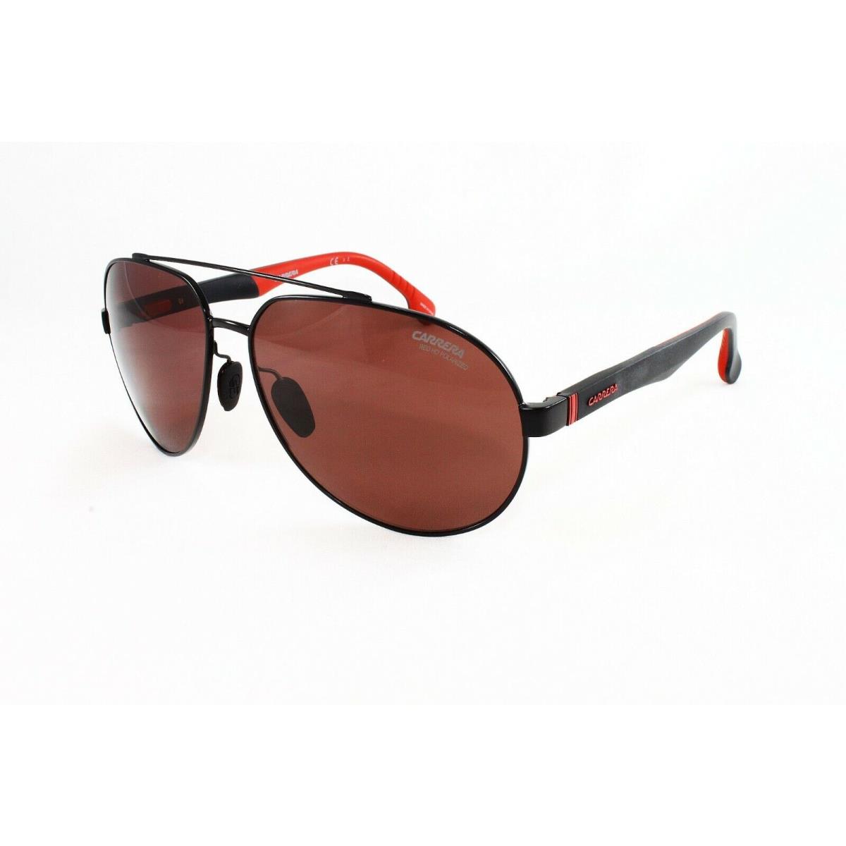 Carrera Men`s Sunglasses 8025S Color 003 Matte Black Red Polarized 63mm