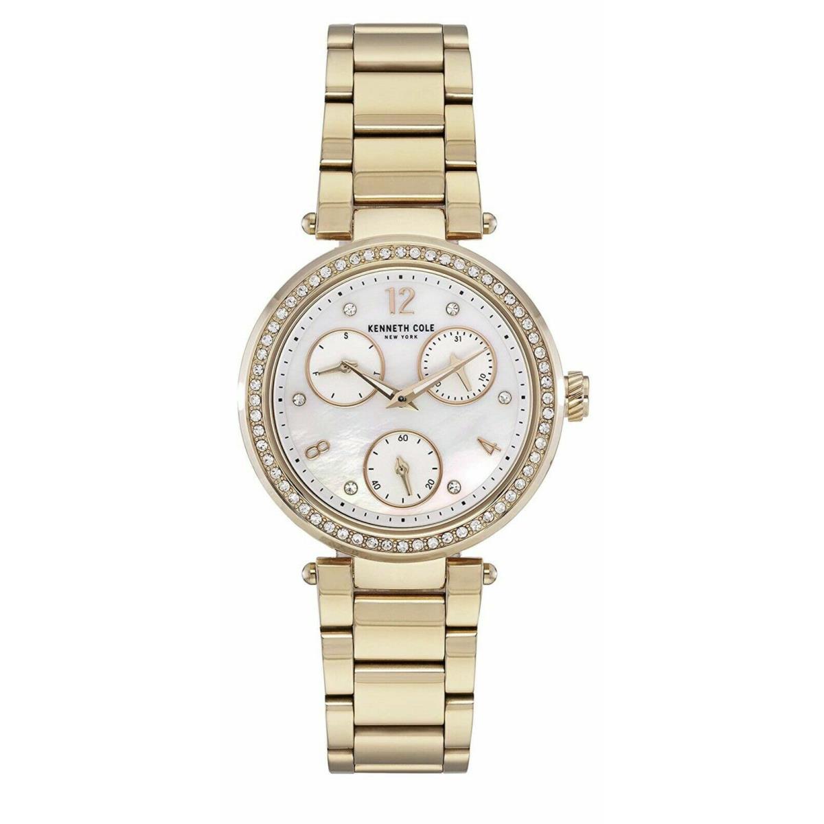 Kenneth Cole NY KC50735004 Crystal Accented Mother-of-pearl Dial Women`s Watch