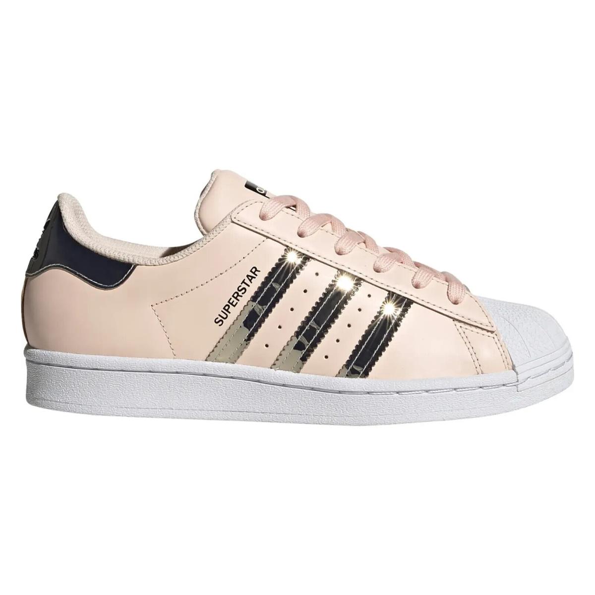 Adidas Originals Superstar Pink Tint Silver White Womens Casual Shoes FW5014-NEW