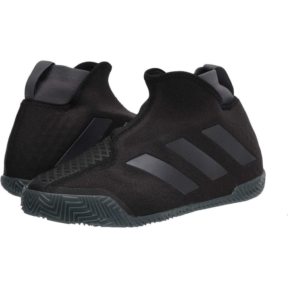 Adidas Stycon Laceless Clay Court FV2782 Women Black Rubber Sole Tennis Shoe F10