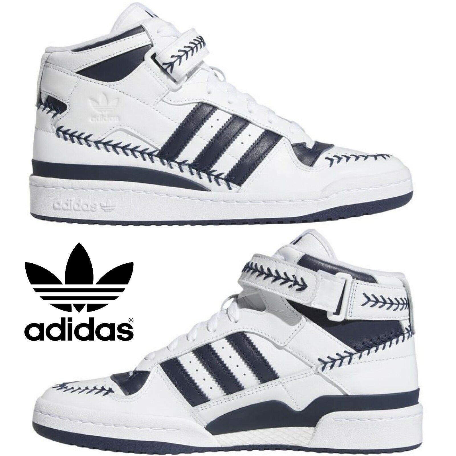 Adidas Originals Forum Mid Men`s Sneakers Comfort Casual Shoes White Black