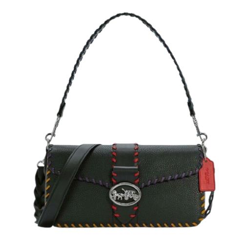 Coach Georgie Silver/black Multi Shoulder Bag Msrp: