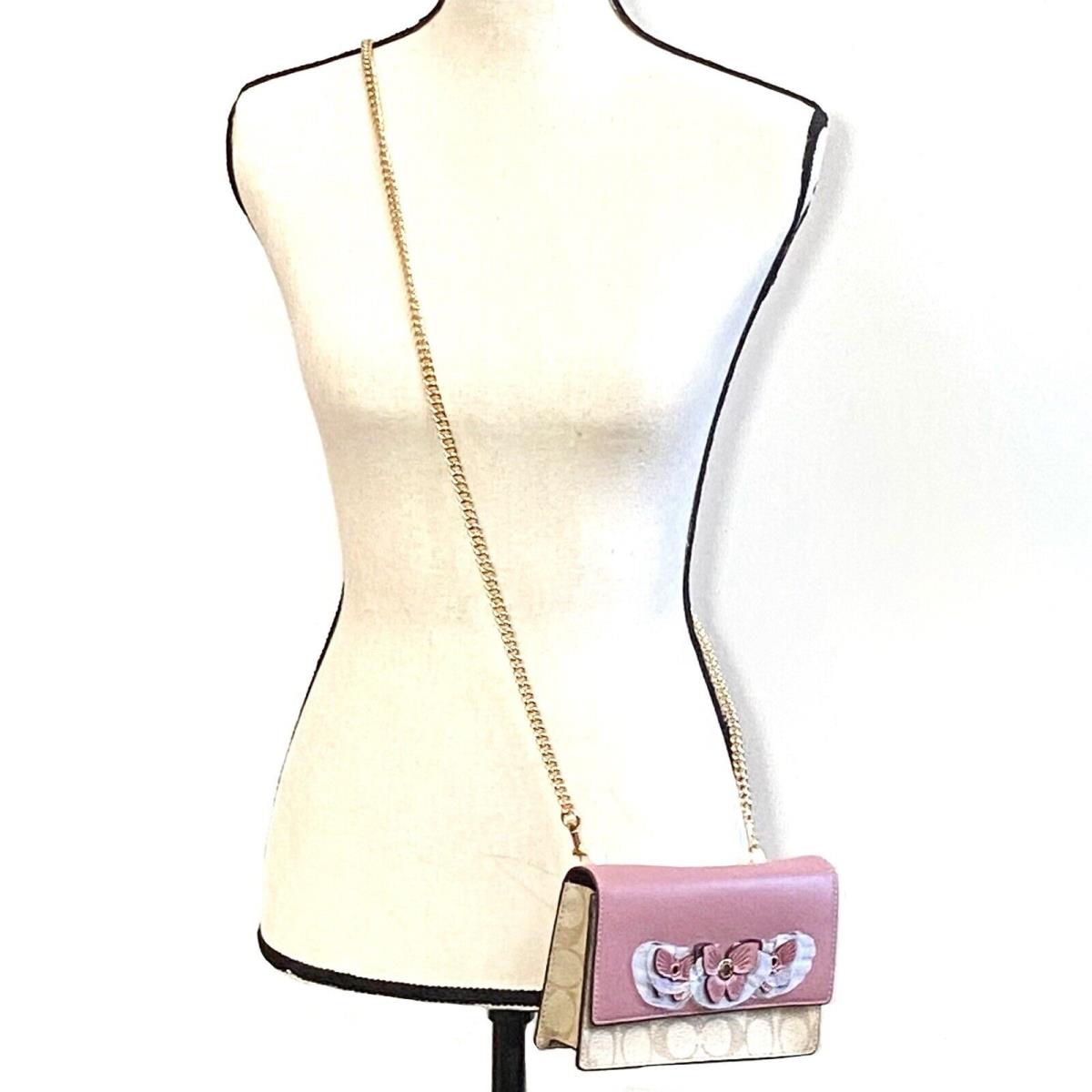 Coach Crossbody Flap Belt Bag Signature Canvas Butterfly 2935