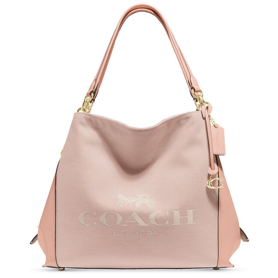 Coach Horse and Carriage Jacquard Dalton 31 Shoulder Bag Faded Blush