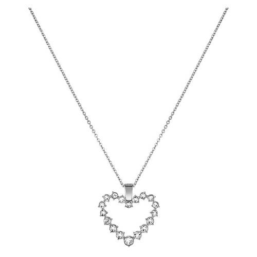 Bulova Crystal Watch and Heart Pendant Necklace Gift Set 96X144