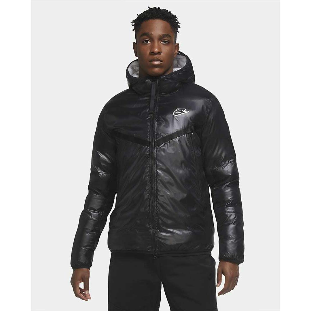 Nike Nsw Synthetic-fill Jacket CZ1508 010 Black/black-white Men`s Size Small