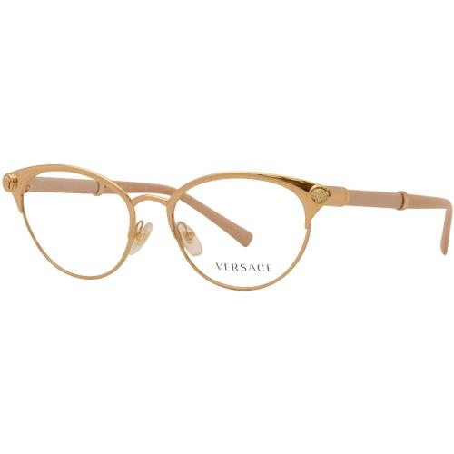 Versace Eyeglasses VE1259Q 1412 54mm Pink Gold / Demo Lens