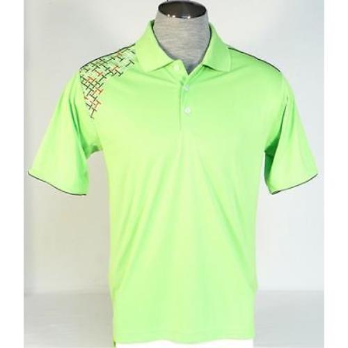 Adidas Golf Climacool Green Relaxed Fit Short Sleeve Polo Shirt Men`s
