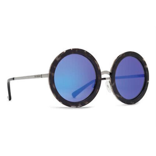 Vonzipper Black Fling Round Sunglasses Blk-tort/blue Chrome Sjjfefli-btb