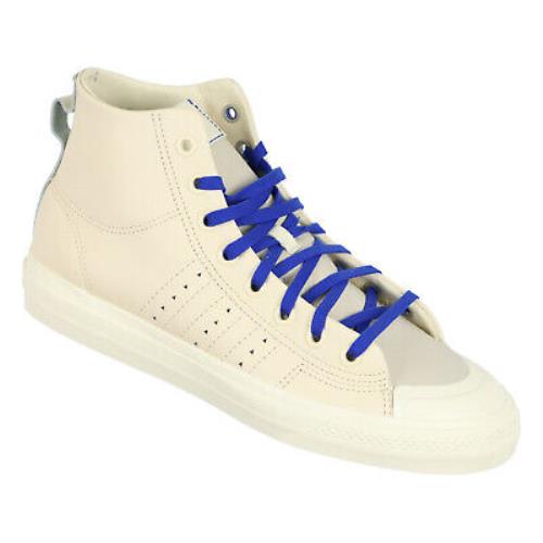 Adidas Pharell Williams x Nizza Hi RF Shoes sz 9.5 Ecru Tint Cream White High