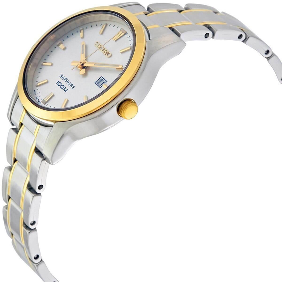 Seiko Women`s Watch Quartz Silver Tone Dial TT Stainless Steel Bracelet SXDG64P1 - Dial: Silver, Band: Silver, Yellow