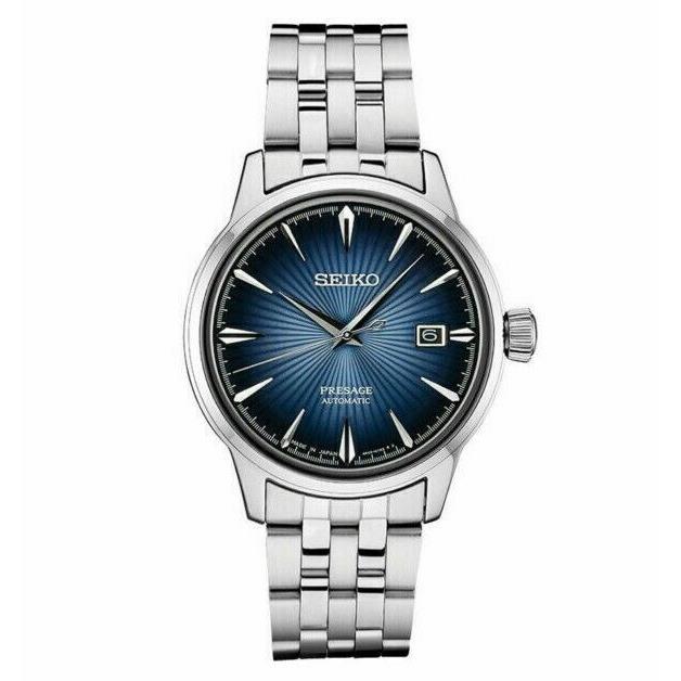 Seiko Presage Automatic Blue Dial Stainless Steel Men s Watch SRPB41