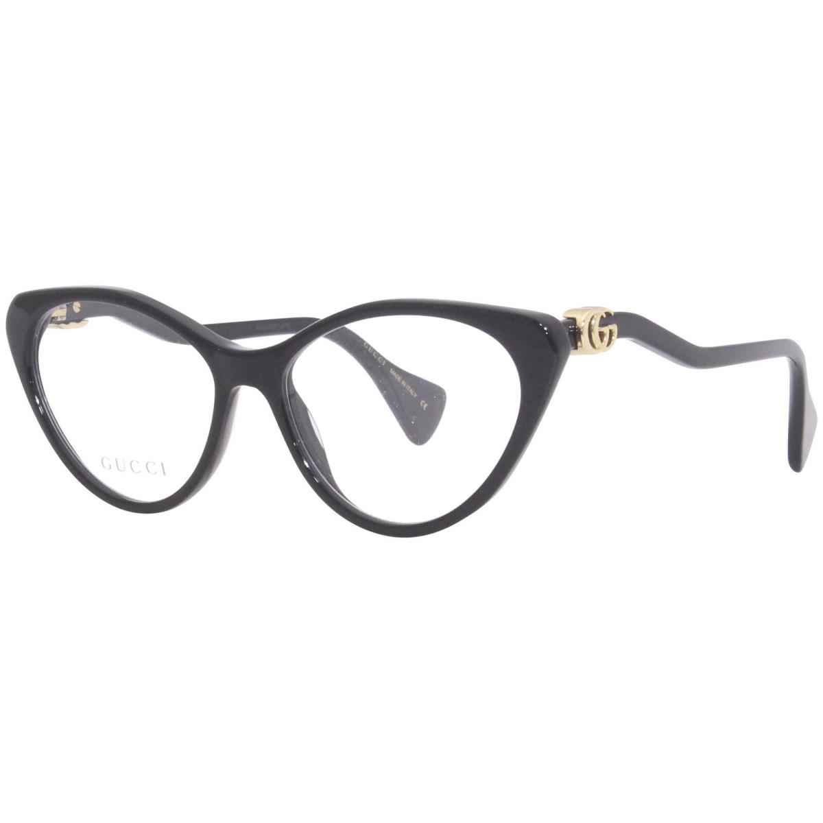 Gucci GG1013O 001 Eyeglasses Frame Women`s Black Full Rim Cat Eye 55mm