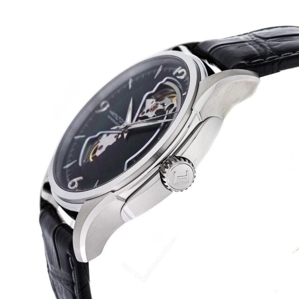 Hamilton Jazzmaster Open Heart Black Leather Automatic Watch H32565735
