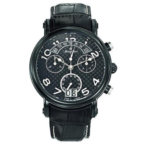 Mathey Tissot Men`s Retrograde Chrono Black Dial Watch - H7030RSB