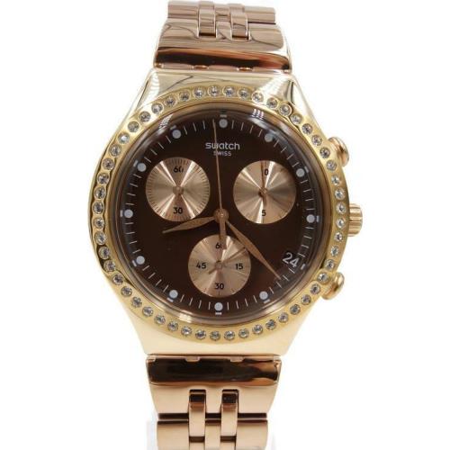 Swatch Watch Irony Precious Rose Steel Chronograph Women Watch YCG414G