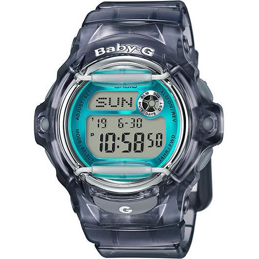 Casio Women`s Baby-g Semi Transparent Gray with Teal Accent Watch BG169R-8B