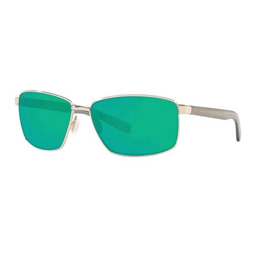 Costa Del Mar Ponce Sunglasses - Polarized ShinySilver/GreenMirror