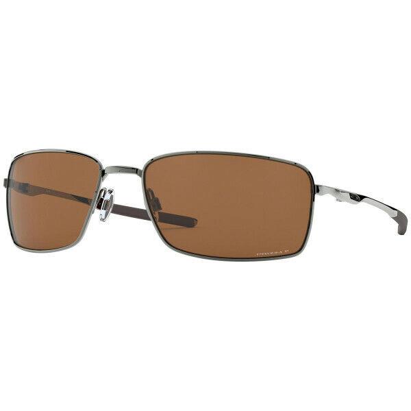 Oakley Square Wire Brown Lens Tungsten Ultralight Sunglasses OO4075-14 60 - Frame: Silver, Lens: Brown