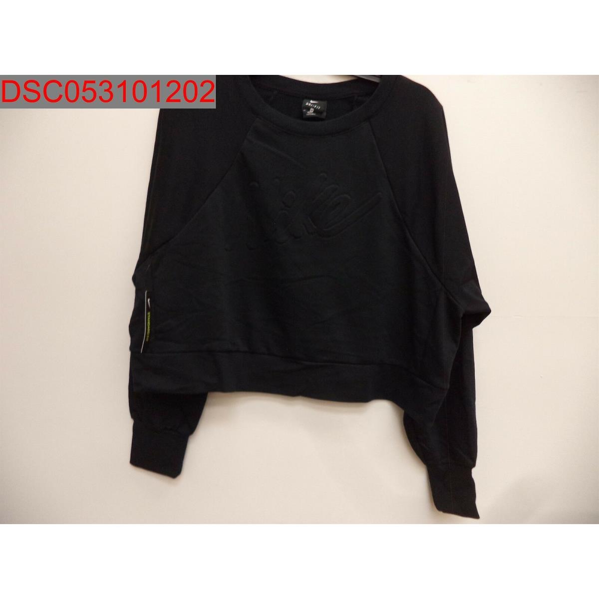 Nike Plus Women`s Dri-fit Black Cropped Fleece Training Size 1X 192502506200