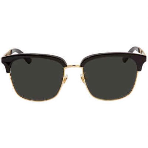 Gucci Grey Square Men`s Sunglasses GG0697S 001 55 GG0697S 001 55 - Frame: Black, Lens: Gray