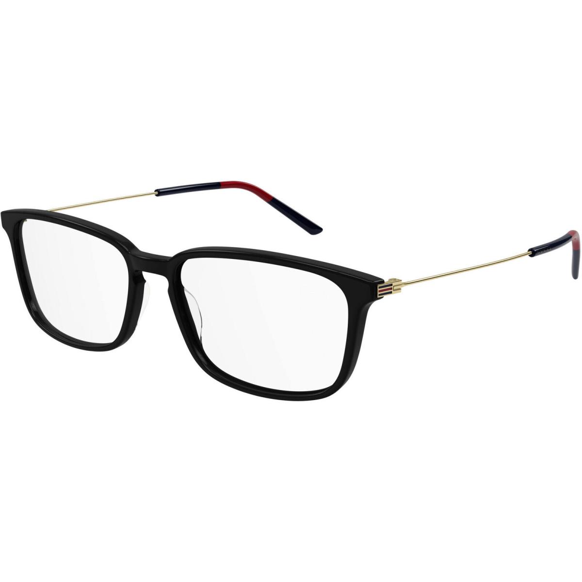 Gucci Men`s Eyeglasses Black Plastic/metal Rectangular Shape Frame GG1056OA 001