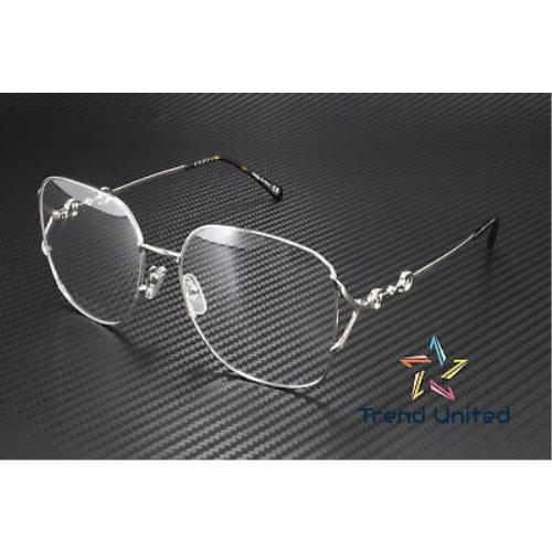 Gucci GG1019O 002 Rectangular Squared Metal Silver 58 mm Women`s Eyeglasses