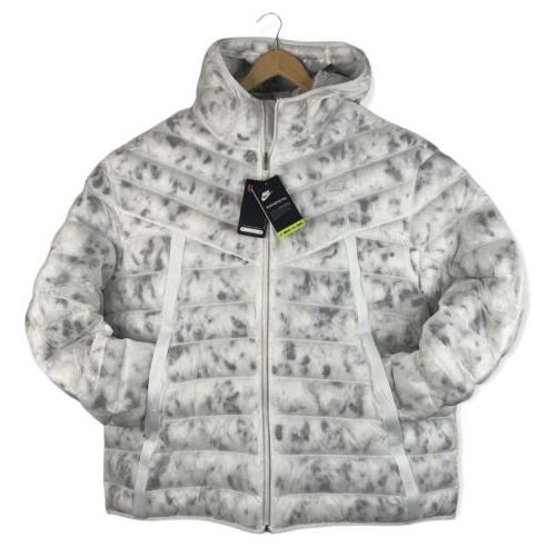 Nike Mens Sportswear Marble Ecodown Puffer Jacket Size 2XL CU7712 100 White