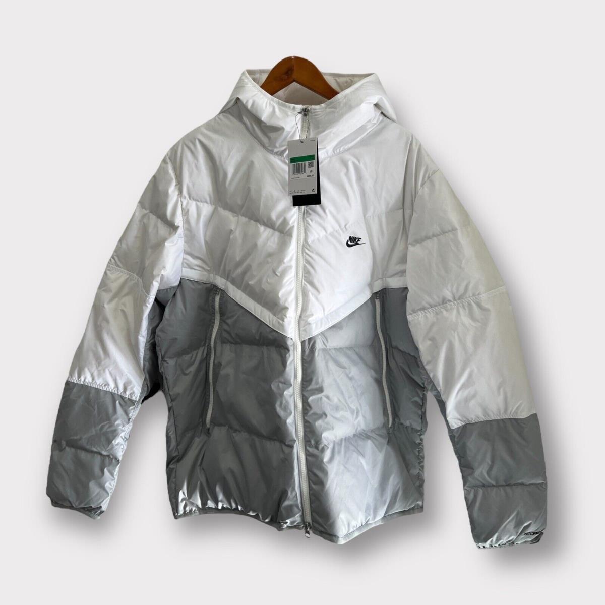 Nike Sportswear Storm-fit Windrunner Hooded Down Fill Jacket Mens Sz XL White