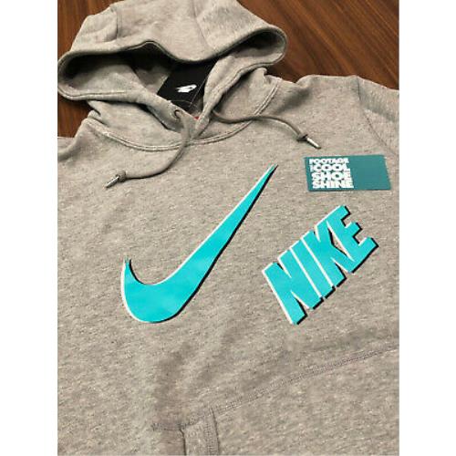 Nike Air Force 1 Atmos Japan Pop The Street Hoodie Sweatshirt Heather Grey L