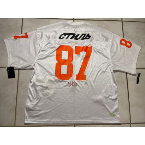 Nike x Heron Preston Oversized Jersey White Orange CI2060-100 Men