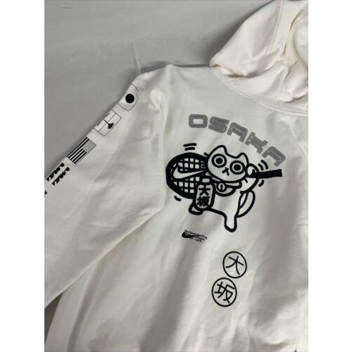 Nike Naomi Osaka White Tennis Hoodie Sweater Pullover CZ8290-100 Mens XS X-small