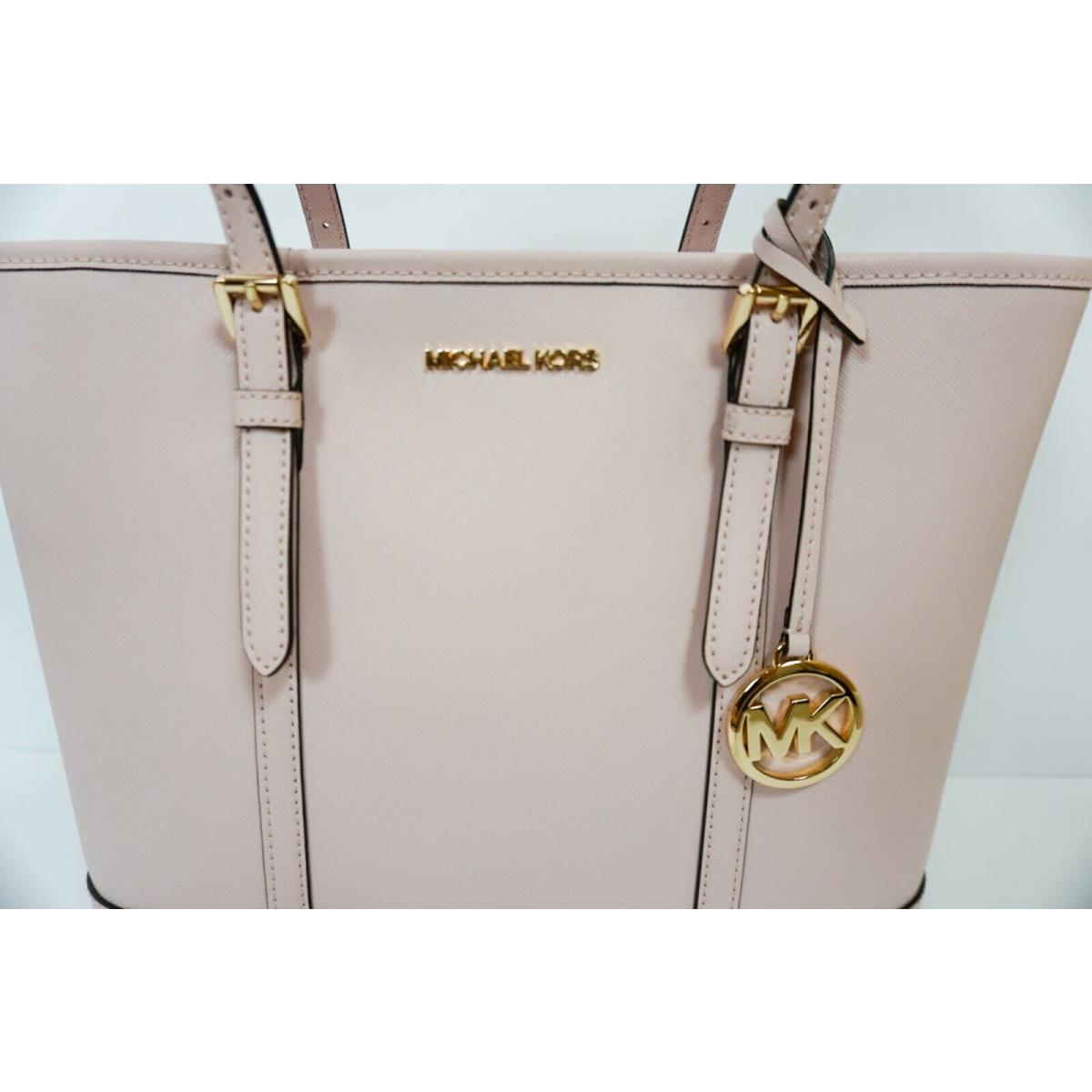 Michael Kors Jet Set Travel Small Top Zip Shoulder Tote Bag Handbag Pink Blossom