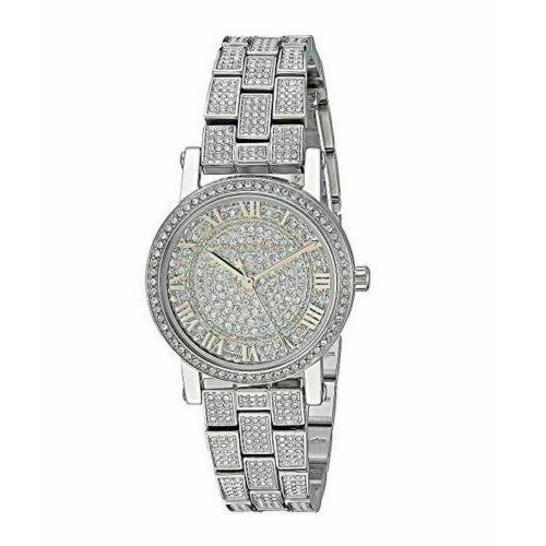 Michael Kors Norie Silver Rose Gold Pave Glitz Bracelet Petite Watch MK3810